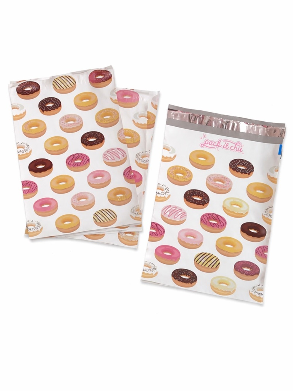 Donut Print Poly Mailer Bags - Set of 20 (10x13)
